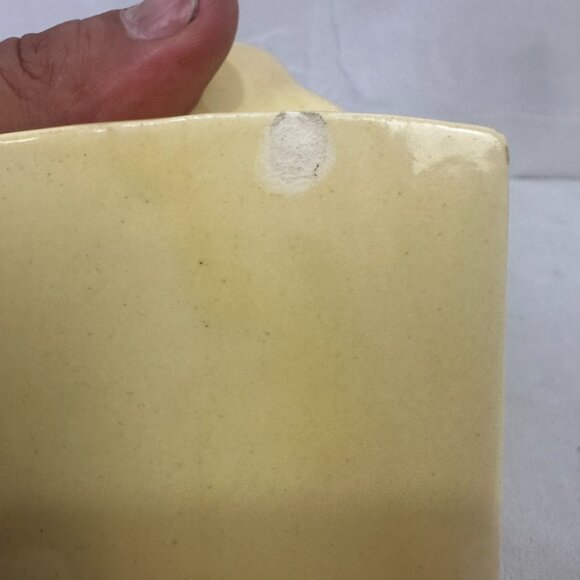 Vintage Yellow Ceramic Dog Head Figurine Made In USA With Distressed Finish - Picture 5 of 8